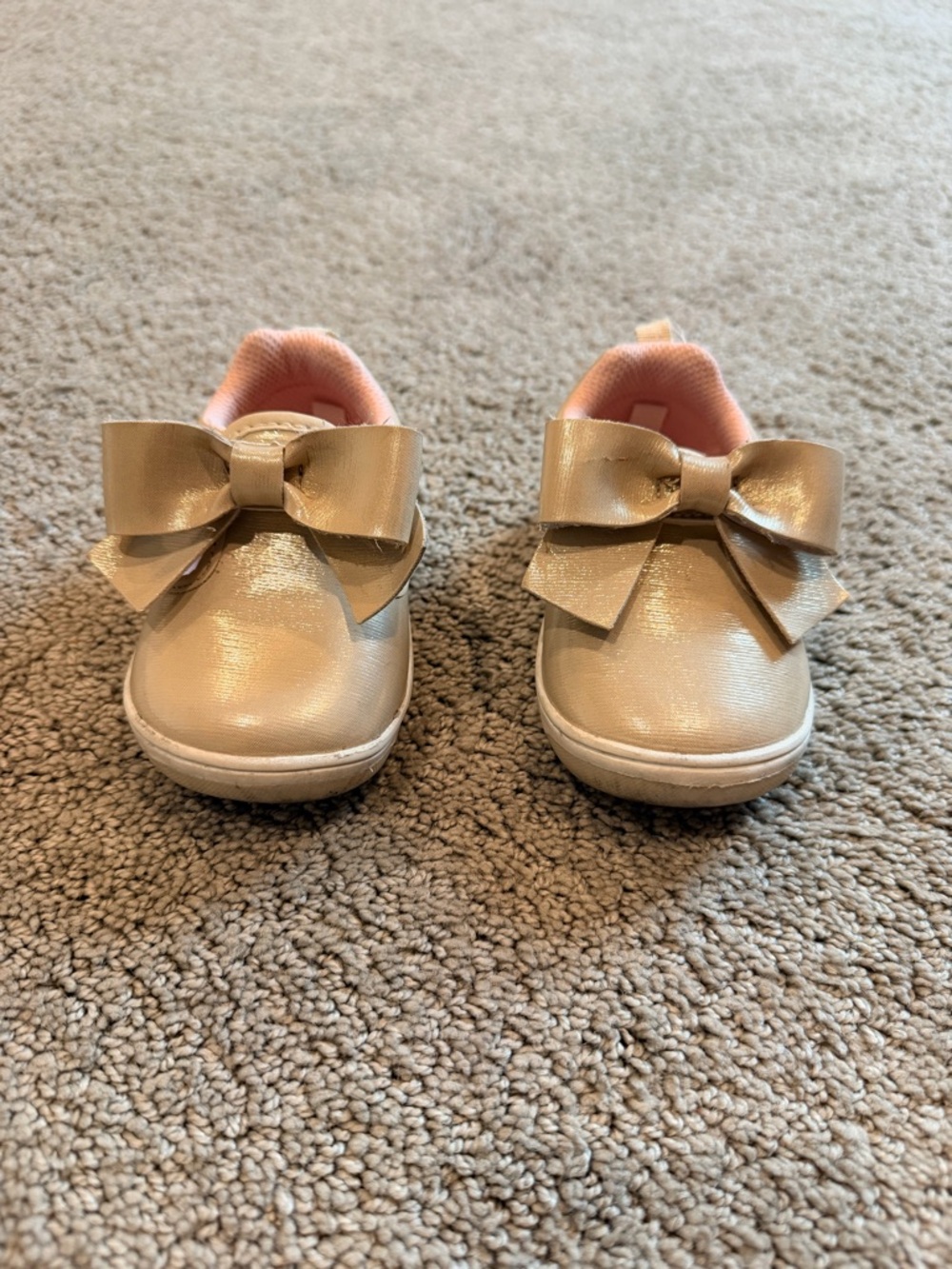 Stride Rite Metallic Gold Bow Shoes - Toddler Size 5